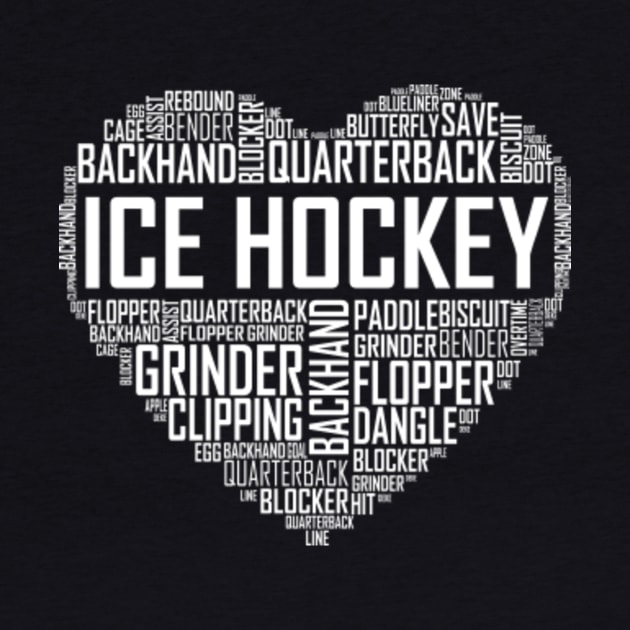 Love Ice Hockey Heart by LetsBeginDesigns